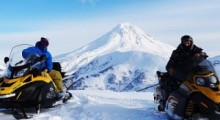 Открывающаяся красота Камчатки на снегоходе 