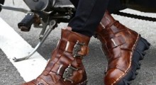 Мужские байкерские ботинки 